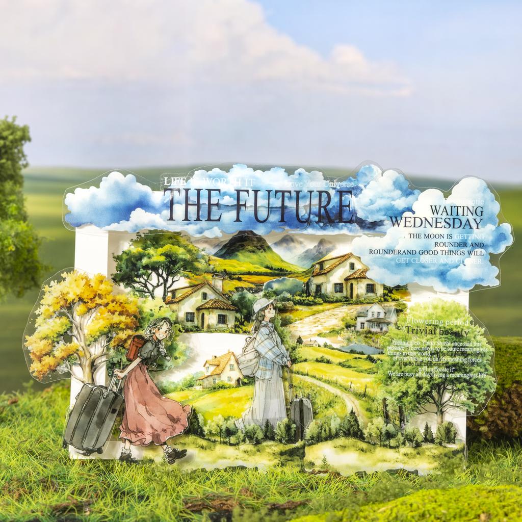 65mm*200cm Scenery of Tree Series Vintage Tree Landscape PET Tape Creative DIY Journal Material Collage Scrapbook Stationery
