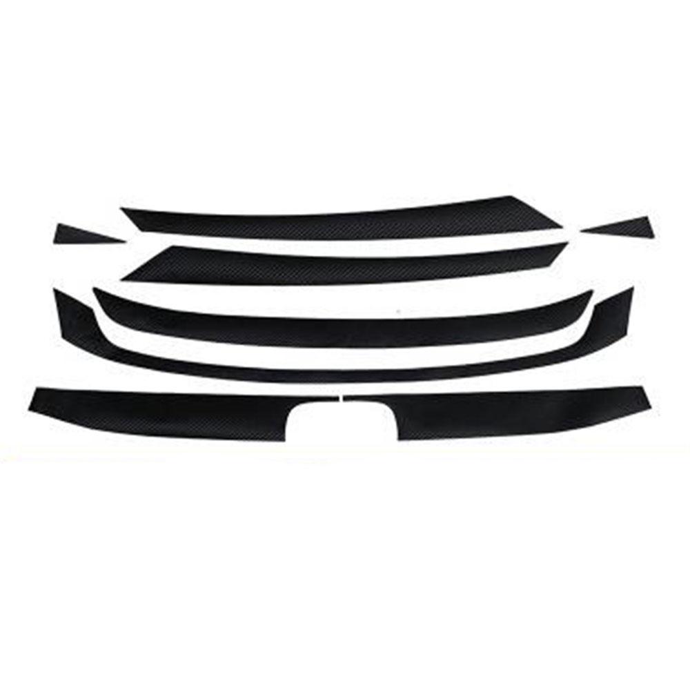For 2016-20 Honda Civic Front Bumper Grille Protector Stickers Carbon Fiber Look