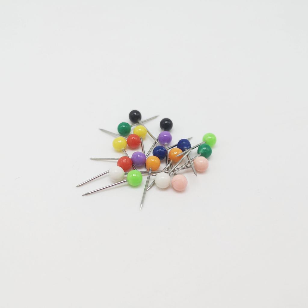 500Pcs Multi-Color Round Head Push Pins Map Tacks for Cork Board Office School DIY Crafts