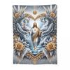 Jesus Christ Angelic Heart Religious Blankets Soft Warm Flannel Throw Blanket Bedding for Bed Living Room Picnic Travel Sofa