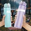 1PC Plain Blank Minimalist White Print 750ml Portable Sports Water Bottle Leakproof Gym Outdoor Travel Drink Cup