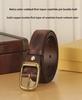 Men's Retro Copper Buckle Genuine Leather Belt - Simple Fashion Pin Style