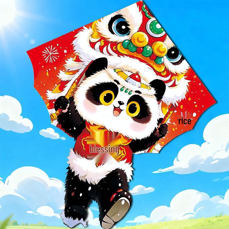 Weifang New Panda Cartoon Lion Dance Kite for Kids
