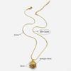 Stainless Steel Gold Plated Natural Stone Circular Pendant Necklace Dainty Jewelry for Women Birthday Surprise Gift