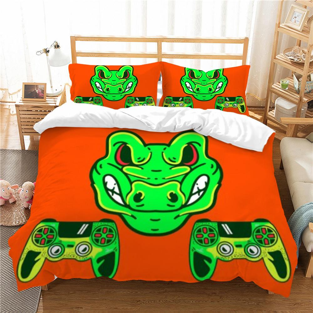 Duvet Cover Set Gamepad Printing Bedding Set Cartoon Pattern Home Setting Set Children Adult Single Twin Bedding Set