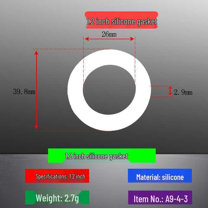 Silicone Rubber Mat and Bellow Hose Water Inlet Pipe Seal with 4-6 Pt. Lid and Filter Gasket