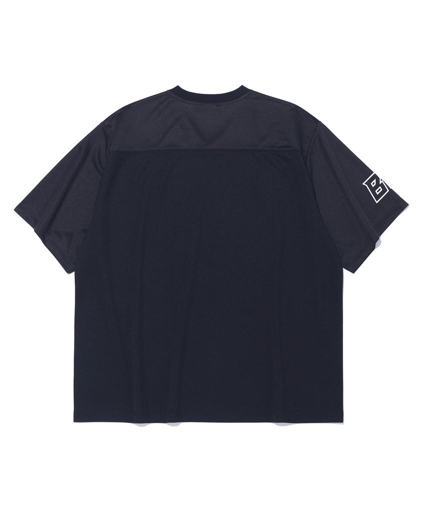 BUNKERBUSTER Mesh Rugby Jersey V-Neck Short Sleeve Tee Mq2Tu259_Black