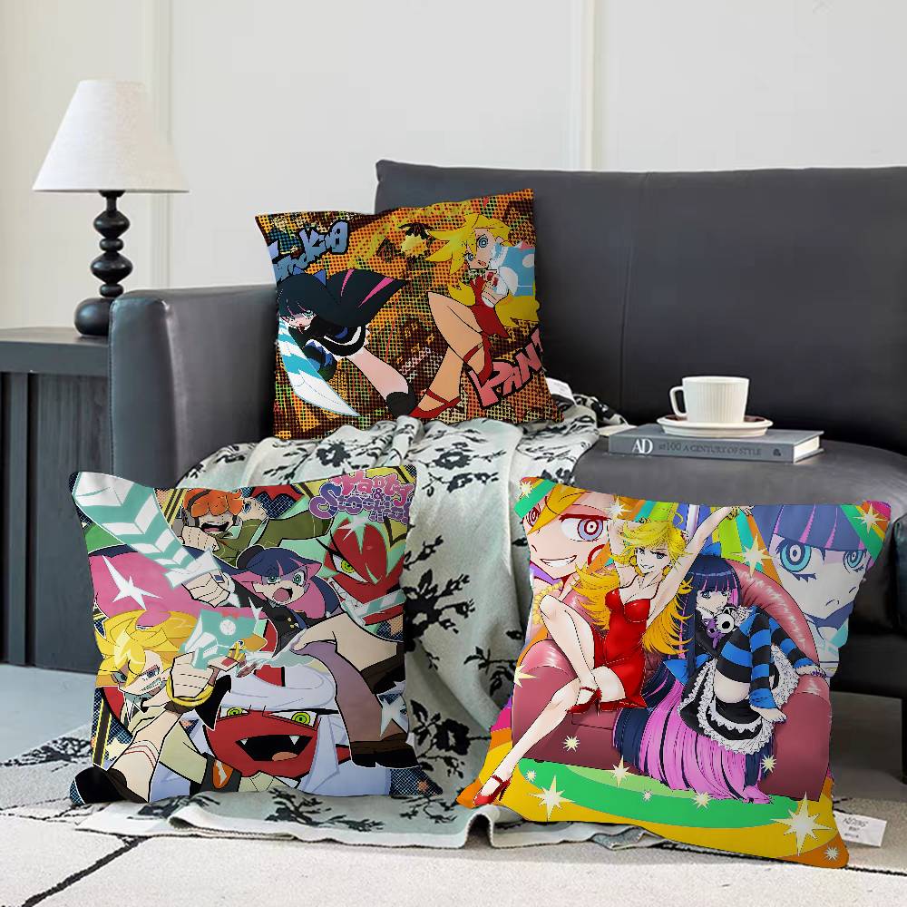 Cartoon The P-Panty S-Stocking Pillow Covers Cartoon Sofa Decorative Home Double-sided Printing Short Plush Cute Cushion Cover