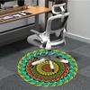 1PC Abstract Mandala Design Chair Carpet for Office Non-Slip, Lightweight, Machine Washable Rug for Office, Sleeping, Room - Holiday Decoryy25100908