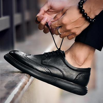 Scarpe Derby da Uomo in Pelle Moda Brogue Stringate Abito Business Casual Festa Matrimonio Scarpe Basse da Uomo