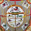 Guochao Chinese Landscape Painting Lotus Flower Versatile 100 Mulberry Silk Square Scarf Thin Shawl Women'S Silk Scarf Silk Scarf