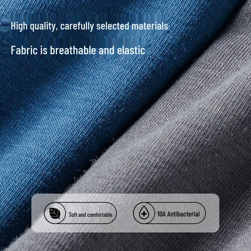 MiiOW Men's Modal Cotton Silk Antibacterial Boxer Briefs 4-Pack