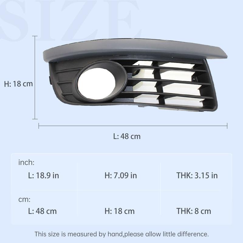 Auto Front Bumper Fog Lamp Frame Cover Vent Headlight Grille Covers for VW Jetta V MK5 Sedan 2006 2007 2008 2009 2010 1K0853666