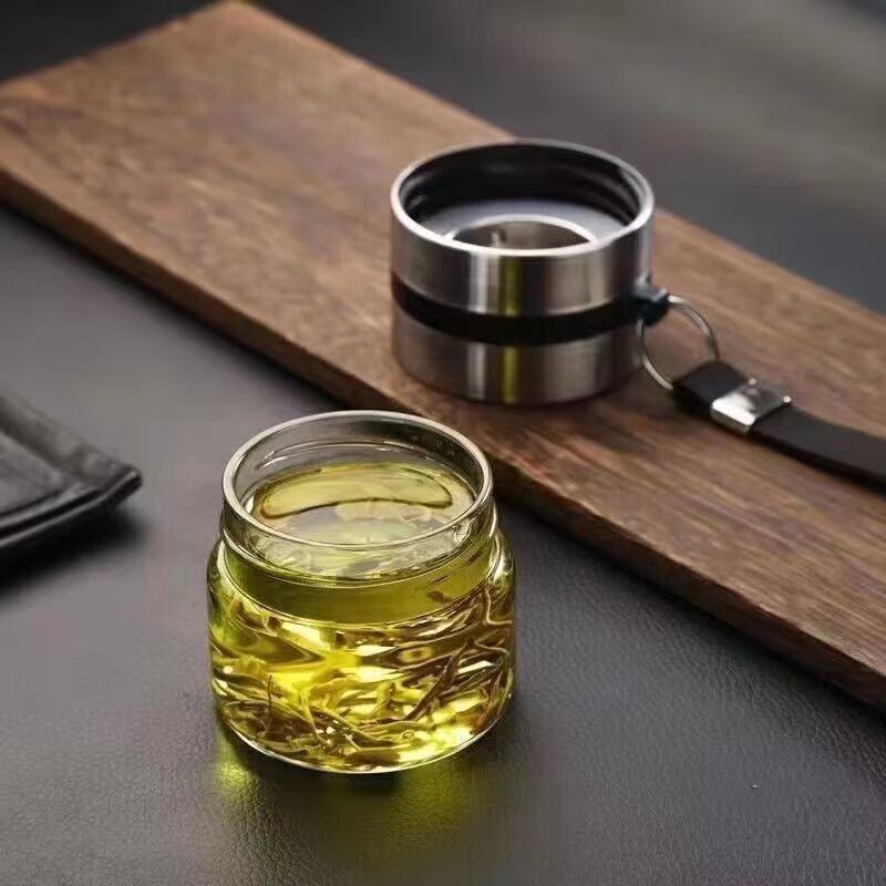 Besque 400ml Double Wall Glass Tea Infuser Bottle