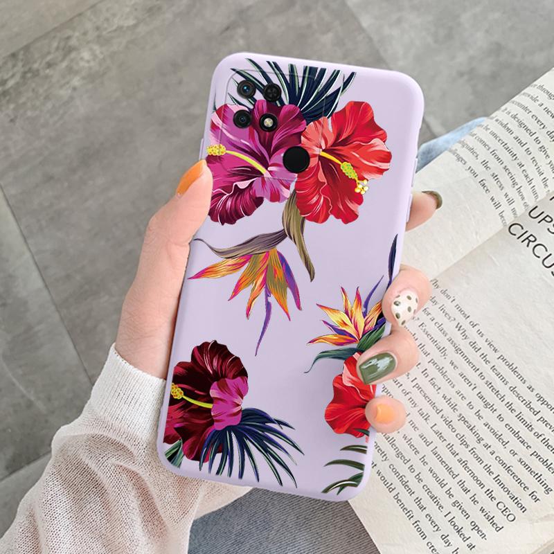 Für Redmi 10C 10 C 10A Hülle Funda Vintage Blumen Blätter Schutzhülle Weiche Capa Für Xiaomi Redmi 10C 13C 14C Bumper Case