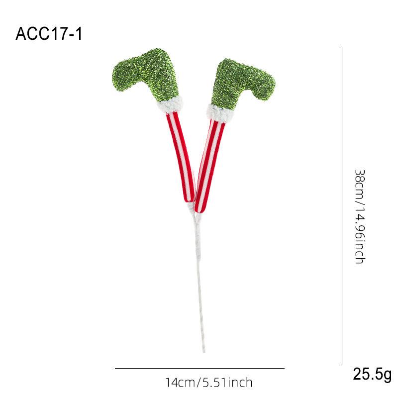 Christmas Elf Leg Cuttings Hook Boots Plush Toy Wrap Around Spring Plastic Doll Christmas Party Decoration