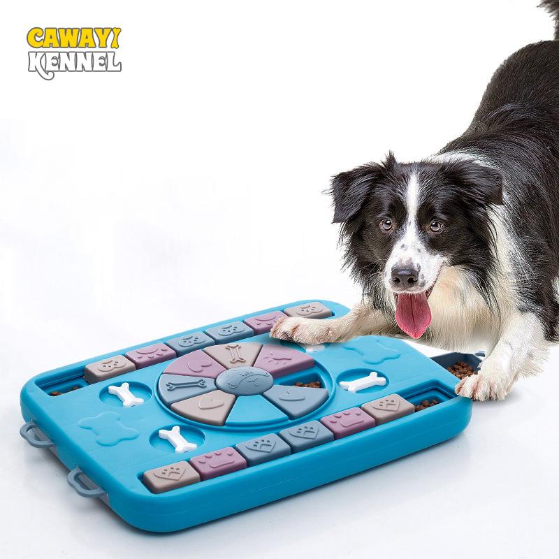 

CAWAYI KENNEL игрушки-пазлы для собак медленная кормушка интерактивный диспенсер для увеличения IQ еды медленно ест нескользящая миска для домашних животных кошек дрессировка собак