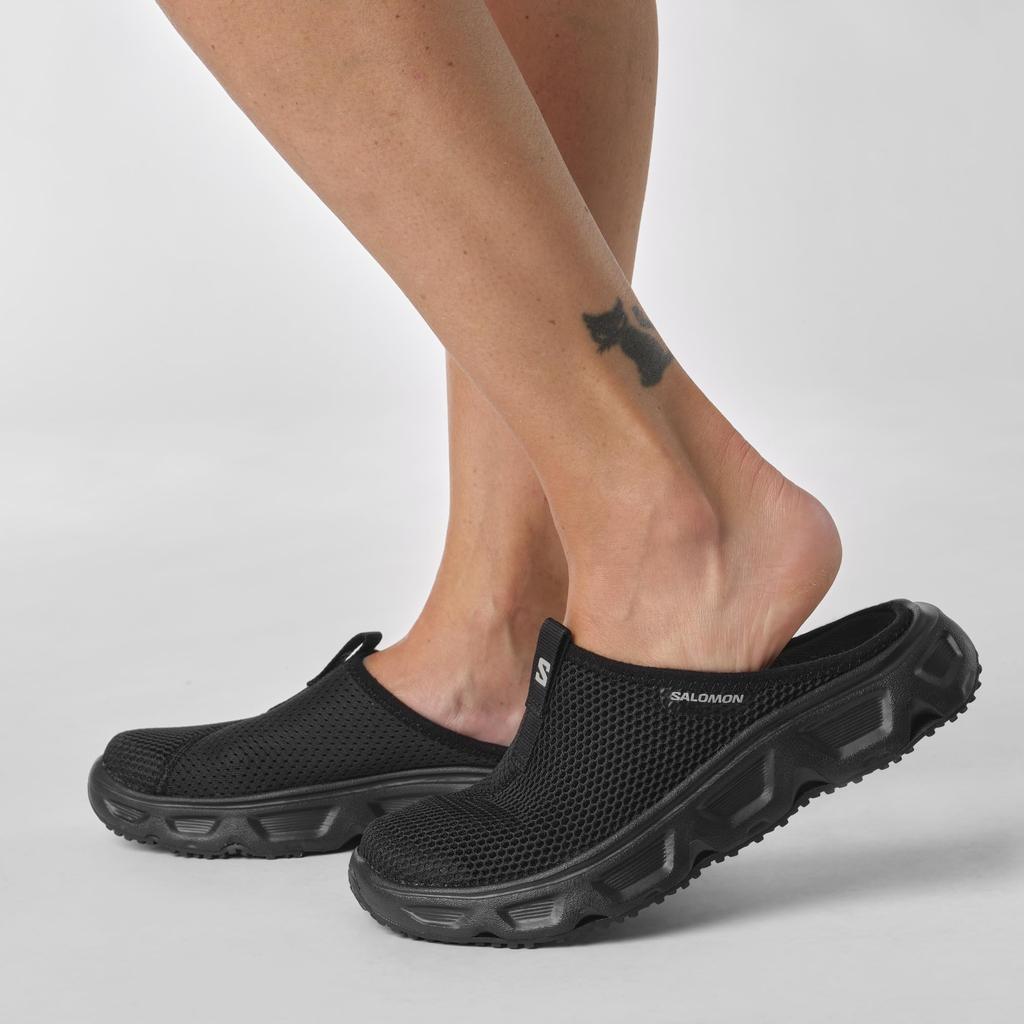 Salomon Trail Running REELAX SLIDE WOMEN Slide L47112400 cm 6.0 (Relax 6.0) Women's Black/Black/Alloy 24.0