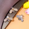 Fashion Pearl Bee Brooches Rhinestone Flower Safety Pins for Women Shirt Dress Scarf Buckle Accessories Office Leisure Jewelry