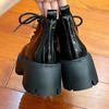 Koreanische Version schwarzer Martin-Stiefel für Damen Herbst 2025 neue Kurzstiefel mit dicker Sohle und dickem Absatz, süße und coole kleine Kurzstiefel ins