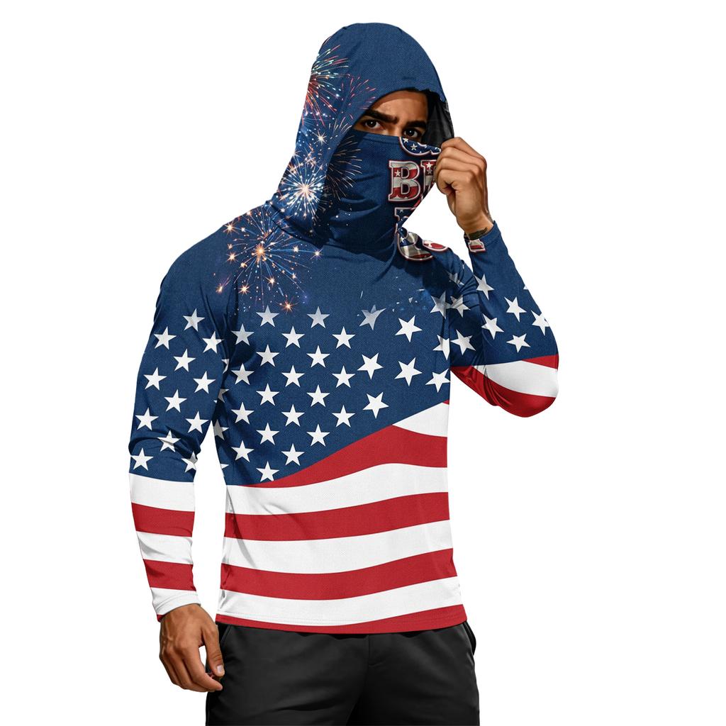 Men's Summer Quick-dryingLong-sleeved T-shirt Sun ClothingFishing FitnessSports Hded Long-sleeved Tp