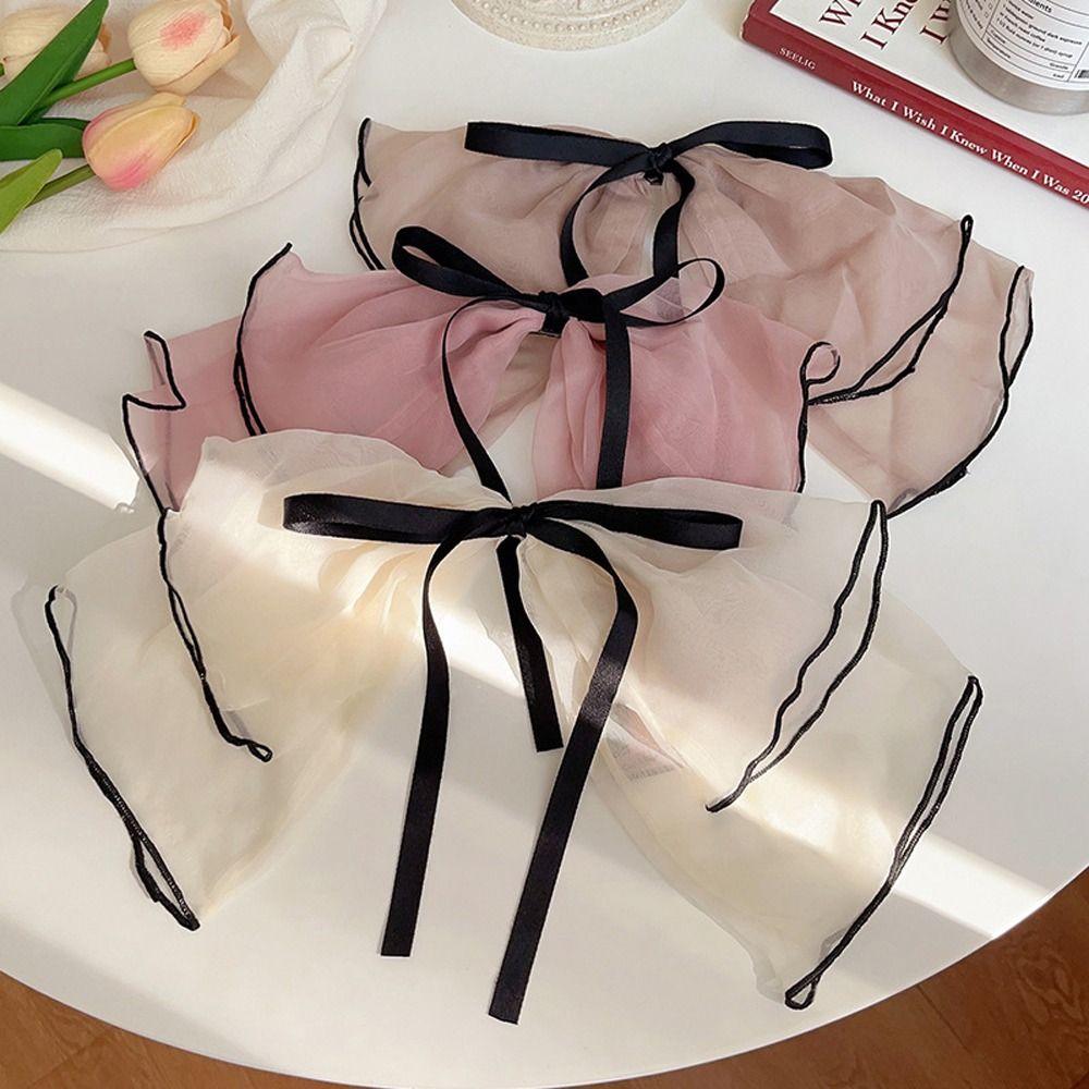 Crab Claw Fashion Headwear Large Hairpins Bow Spring Clip Women Hair Clip Korean Hairgrip Bowknot