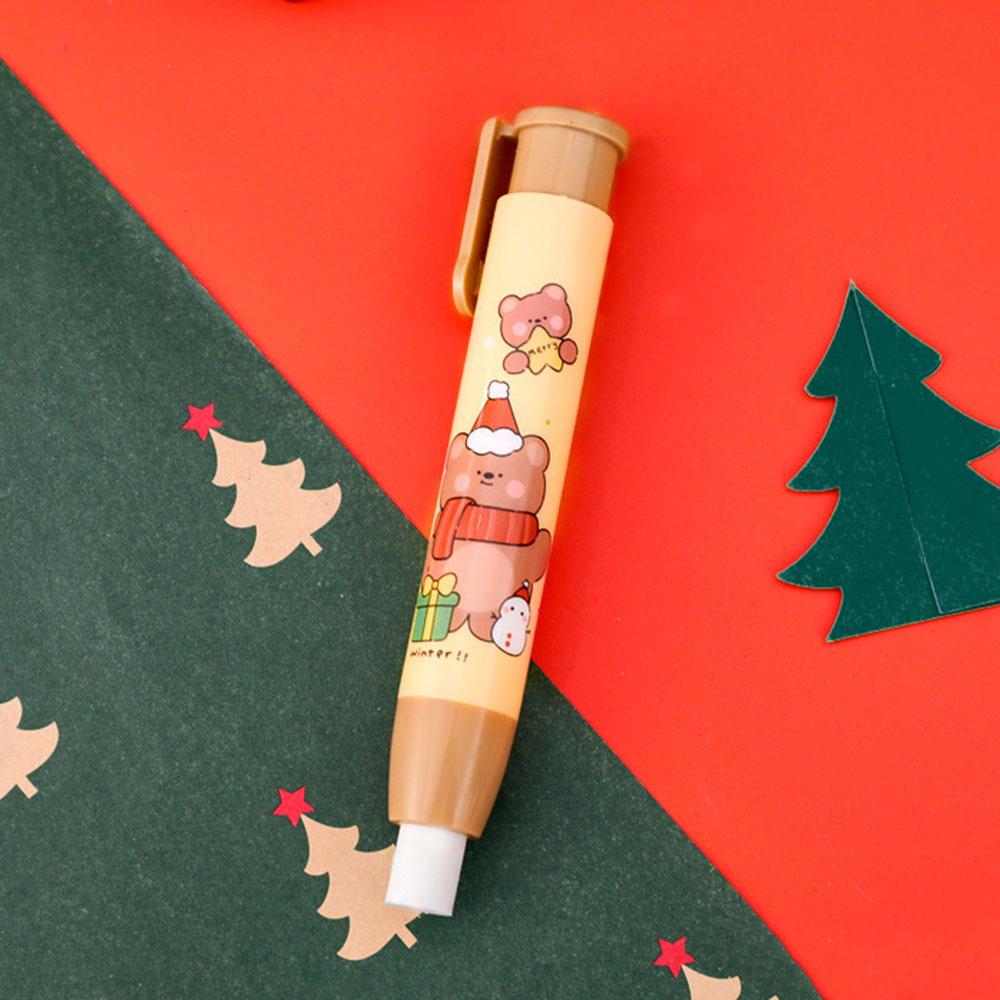 

1 Piece Stationery Press Stretchable Christmas Rubber School Supplies Lovely Creative Novelty Kid Gifts Pencil Eraser