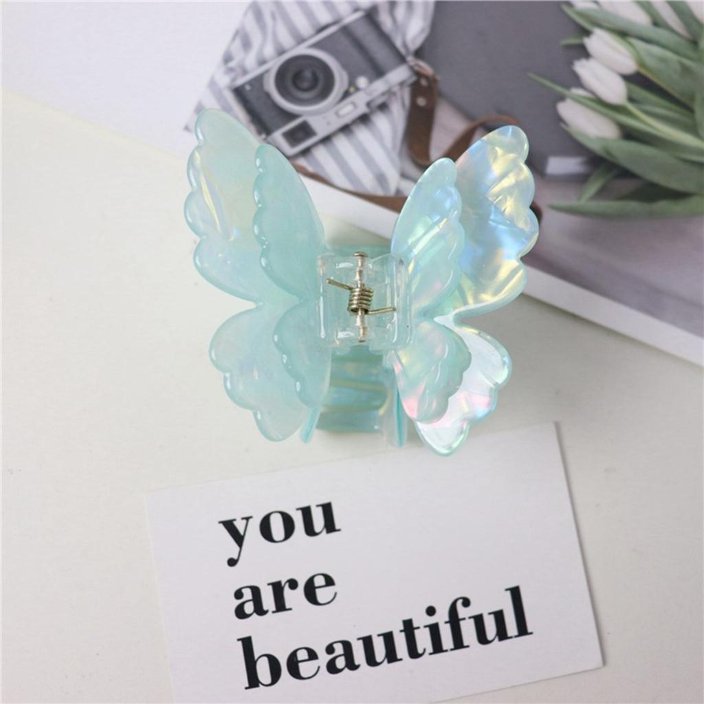 Butterfly Hair Claw for Women Acrylic Handmade Back-of-Head Shark Clip Hair Accessories