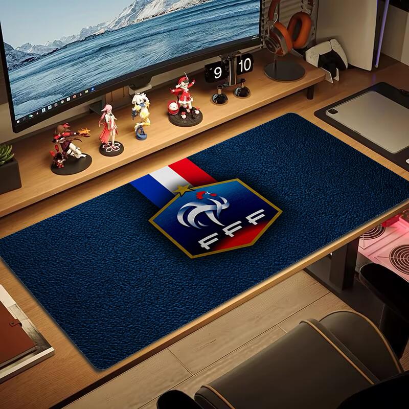 France FFF Mouse Pad Large Gaming Table Cushion Non-slip Laptop Tablet Big Mousepad XXL Mat Mini PC Playmat With Lock edge_XIA