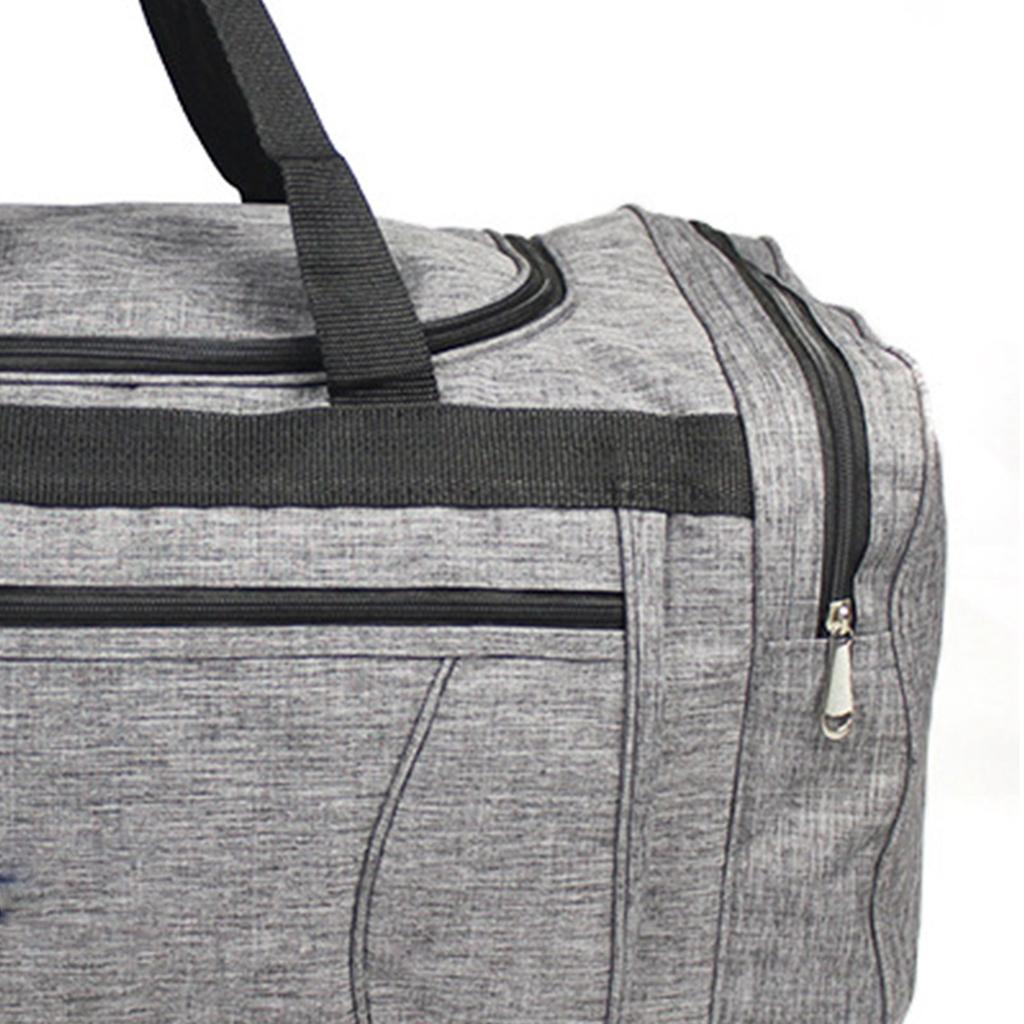 Travel Garment Bag Waterproof Large Capacity Multi Pockets Oxford Fabric Travel Bag for Gentlemen Light Gray S