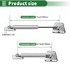 Motoforti Universal Lift Support Strut Gas Springs, 7 inch/180mm, 18lb/80N/8kg, Carbon Steel, Silver Tone, Set of 2