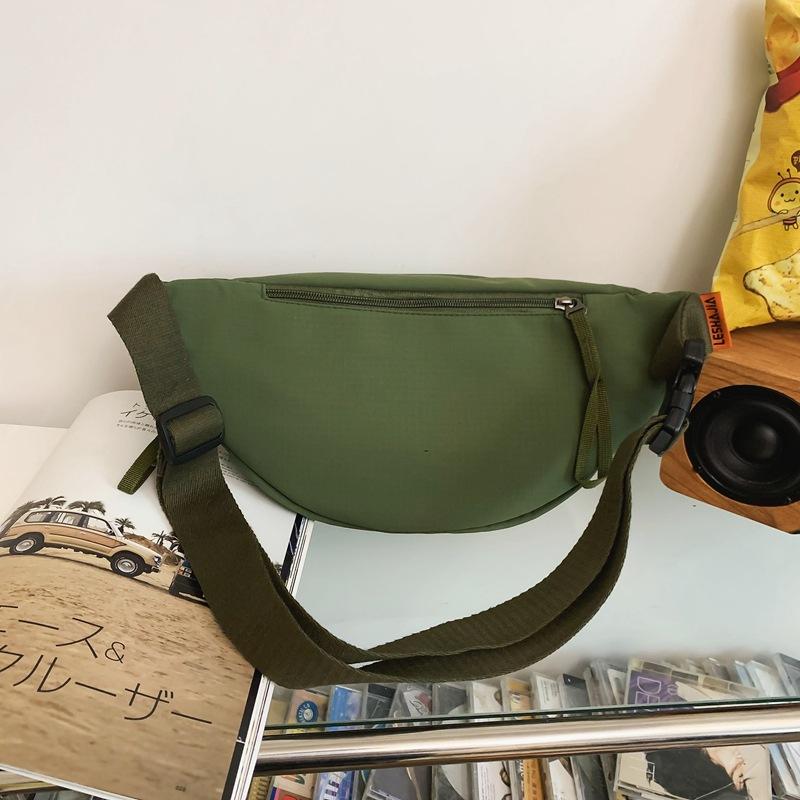 Spring new simple versatile breast bag student sports cycling messenger bag niche casual fanny pack