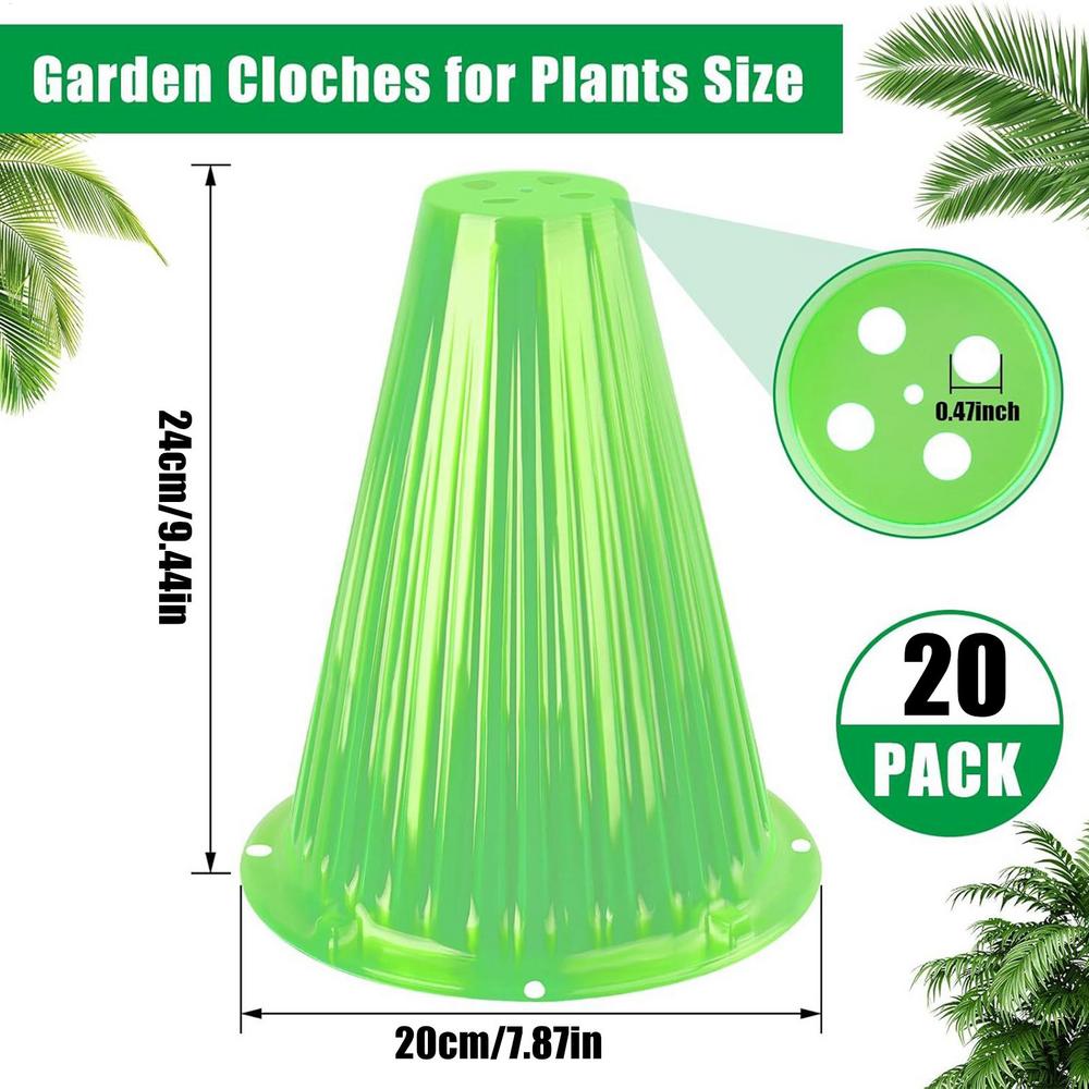 20X Plant Protector Mini Greenhouse Bell Jar Cloches Garden Cloche Garden Plants Nursery Cover for Yard Outdoor Farm Backyard