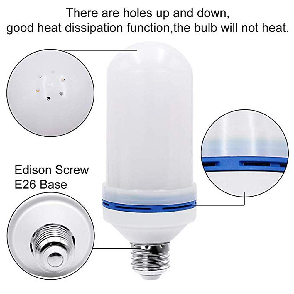 LED Flame Effect Light Bulb Upside Down Effect LED Bulb Flame Bulbs for Festival Hotel Bar Party Decoration