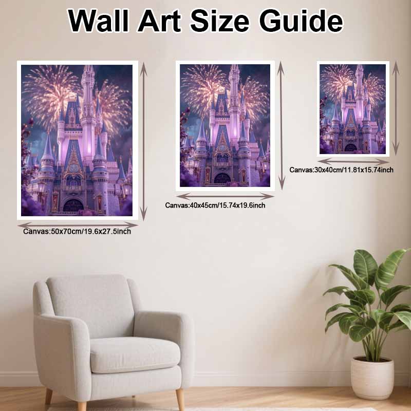 Disney Diamond Painting 5D DIY Enchanted Castle Diamond Painting Art Diamond Painting Kit Adult/Beginner Gift Idea Home Decor