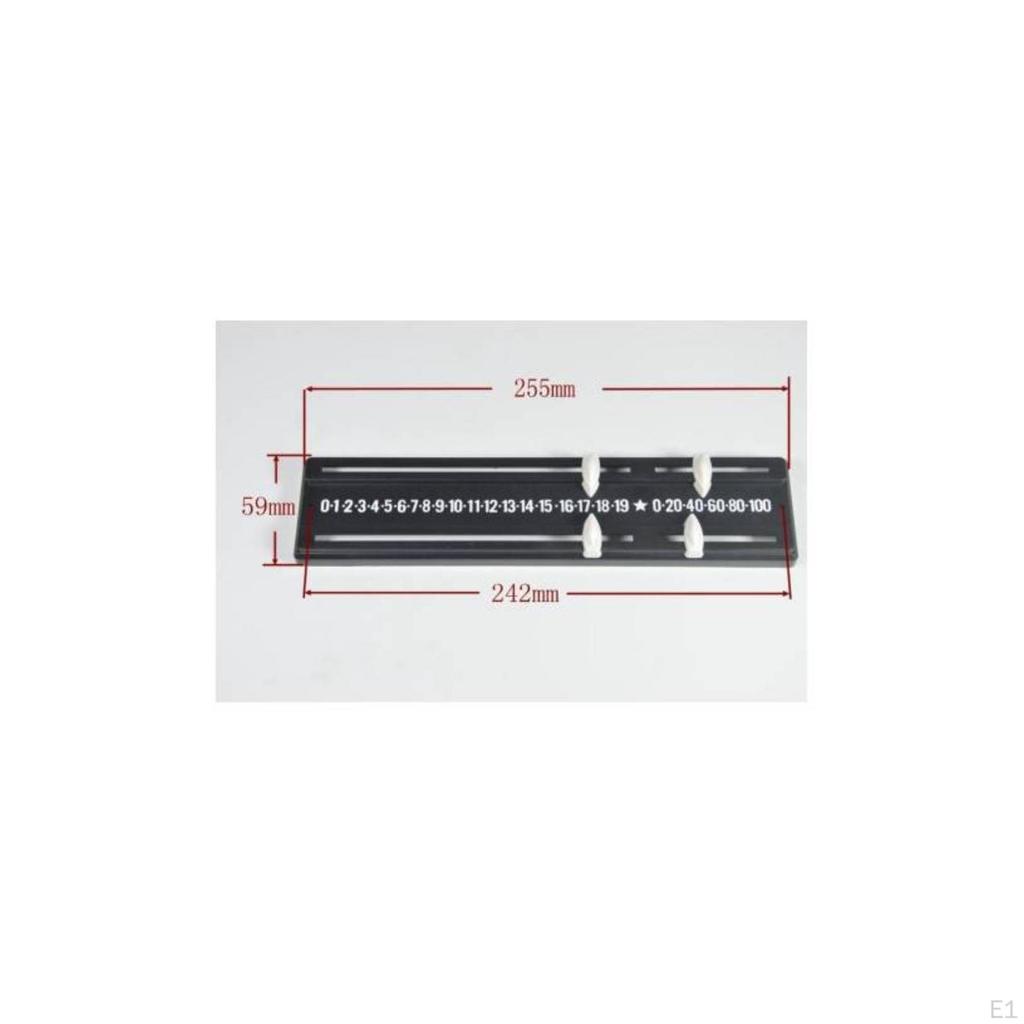 Billiard Sports Score Counter Recessed Track Slider Board Black Scoreboard