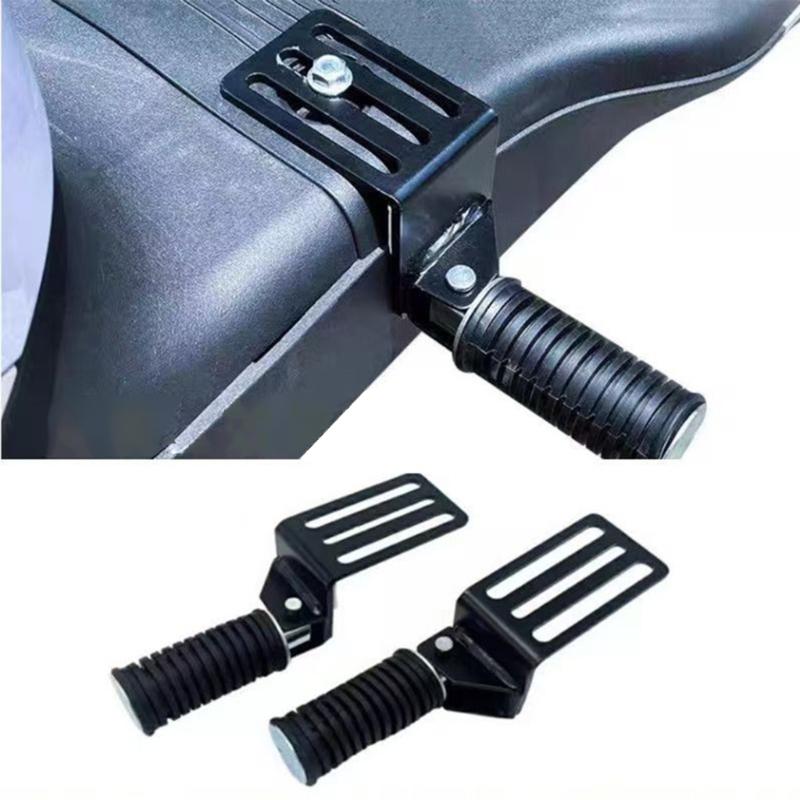Anti Slip Motorcycle Foot Pegs Foldable Footrest Heavy Duty Iron Material Easy Installation For Various Bike Models 2pcs
