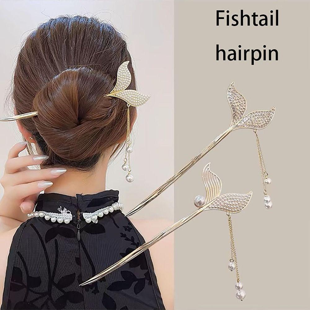 

Ancient Style Hairpin Neo Chinese Style Hair Insert Gentle Hair Sticks Women