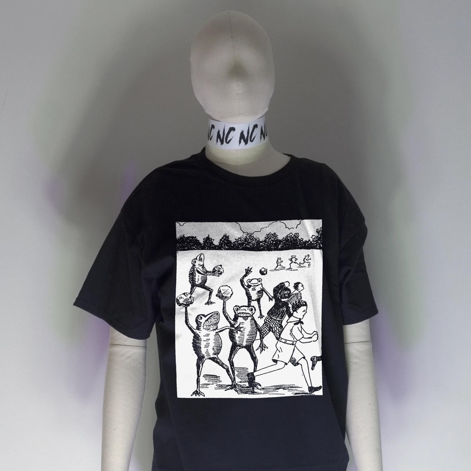 Убирайся отсюда Рубашка | Иллюстрация Гравюра 1800-х годов Винтажная Лягушка Жаба Пепе Готика 4XL