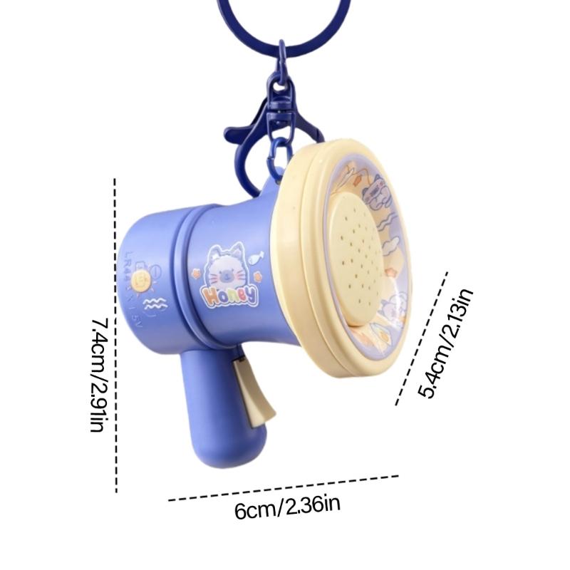 Cute Mini Record Player Keychains with Soothing Music Box Function for Music Lovers