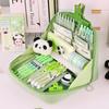 12-Layer Penicl Case Large Opening Multi-Compartment Stationery Bag Large Capacity Stationery Organizer Pen Bag Back to School