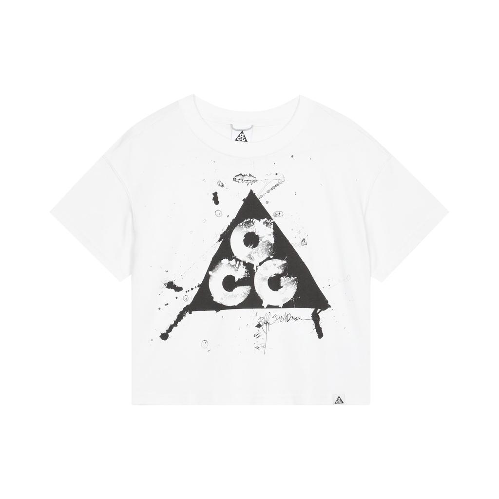 Nike ACG Dri-FIT ADV Logo Print Quick-Dry Straight-Cut Short Sleeve T-Shirt Women Tops Summit-White FN1901-121