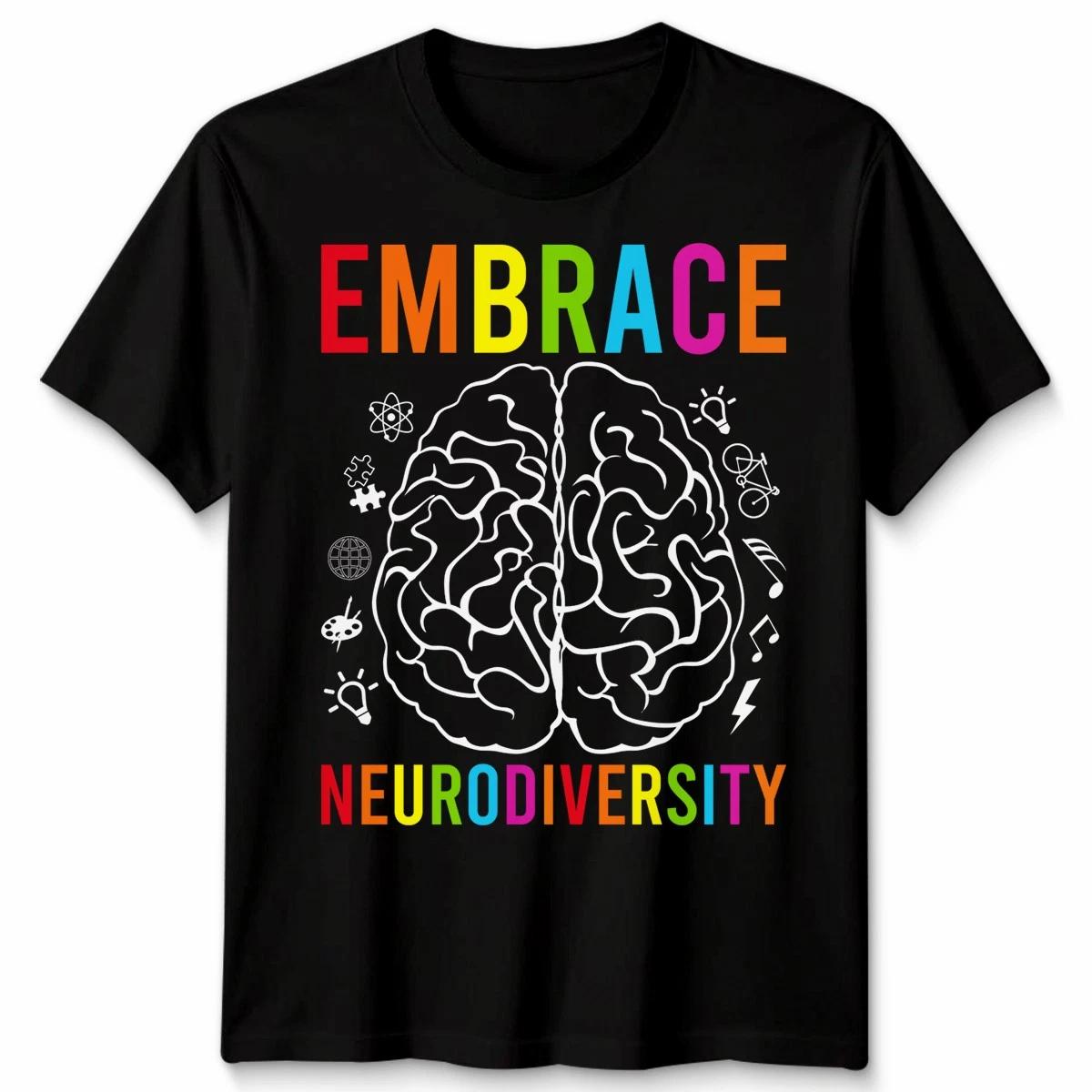 Примите нейроразнообразие Осознание аутизма РАС Унисекс Футболка S