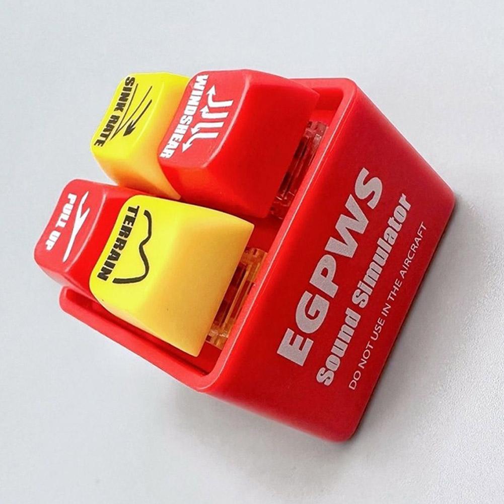 Creative Aircraft Emergency Alert Keyfob Alarm Sound Simulator LED Aviation Cockpit Safety Button Emergency Alert Keyfob