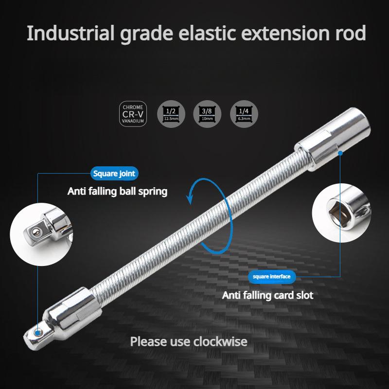 3Pcs/set Sleeve Extension Rod, Elastic Connecting Rod, Universal Connecting Rod, Bendable Soft Shaft, Force Rod, Bending Rod, Flying Connecting Rod