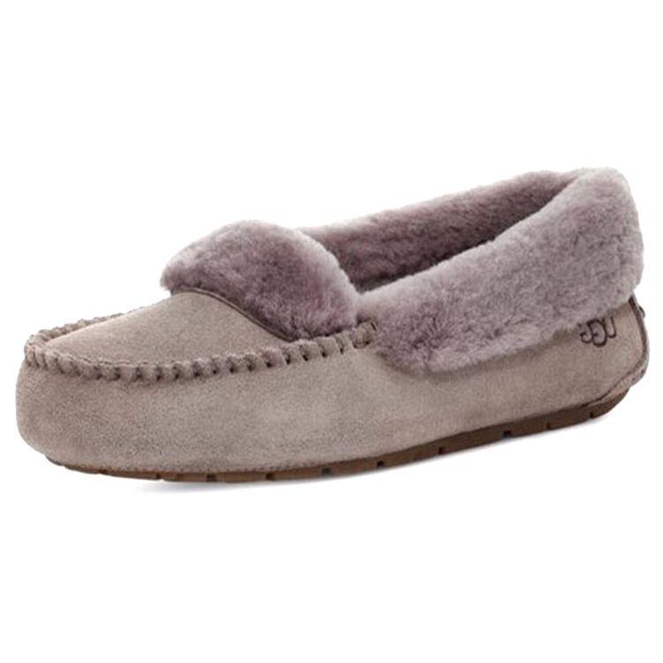 UGG Ansley Bow Glimmer Plush Loafers Women Loafers Gray 1112301-SYGR