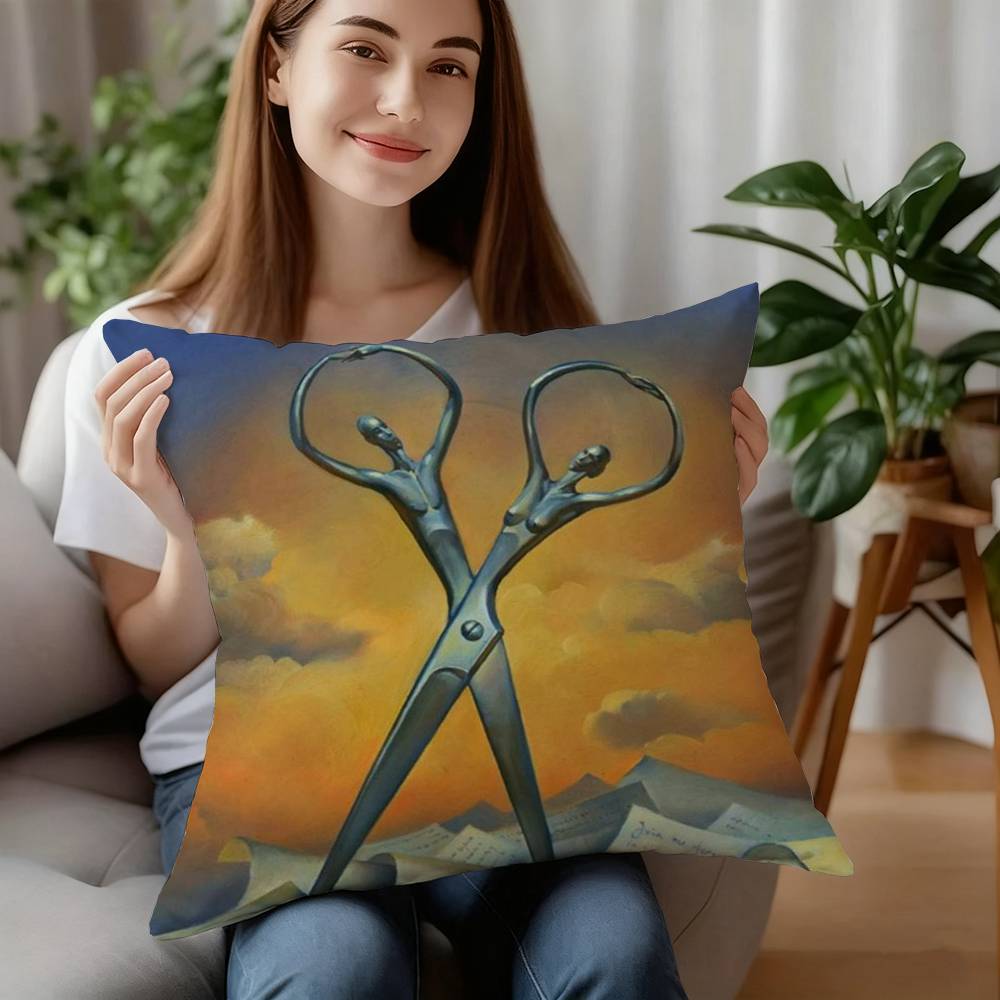 

Salvador Dali Pop Art Pillow Case Plush Fabric Soft Pillowcase Double Sided Print Cushion Cover Household Gifts 12x12Inch