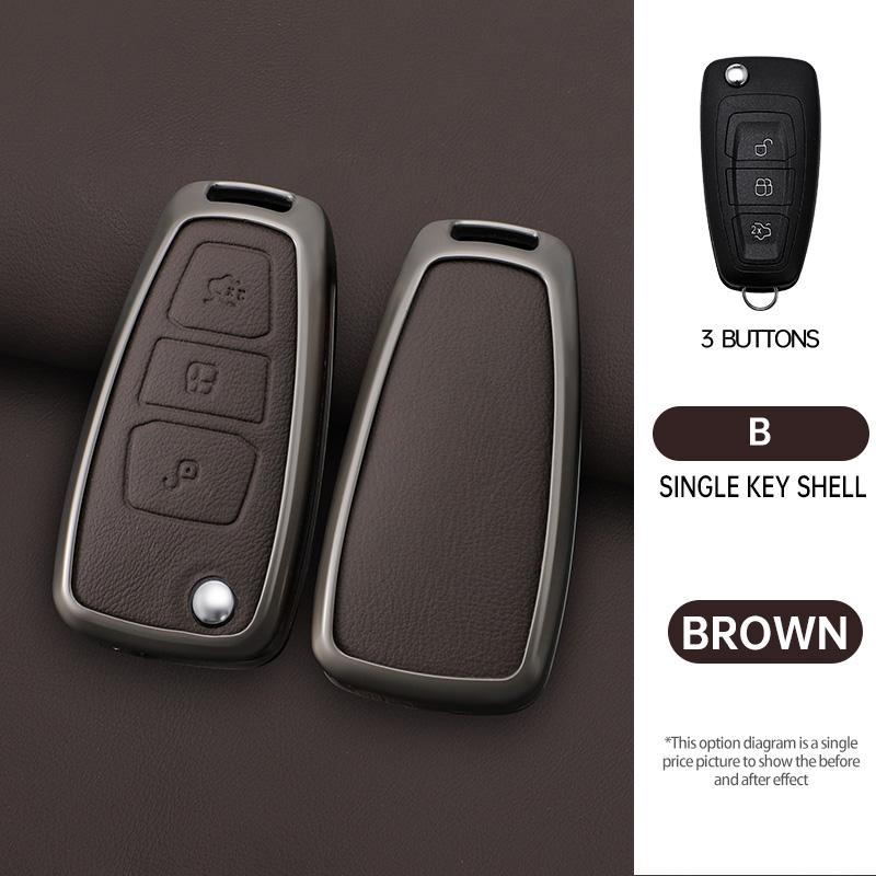 

3 Buttons Car Key Case For Ford C-Max Mondeo Kuga Fiesta Titanium Ford Focus 3 4 St Mk3 Mk4 Key Fob Cover Case Bag