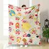 Various Colorful Kirby Characters with Unique Outfits and Accessories. for All Seasons Blanket Lunch Break Throw Gift