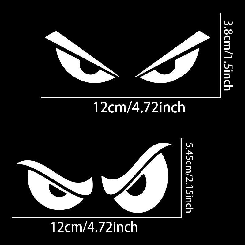 Evil Eyes Waterproof Sticker, Cool Graphic Vinyl Decal, Universal Modification Decor for Motorbike Fairing, Scooter & Car Body